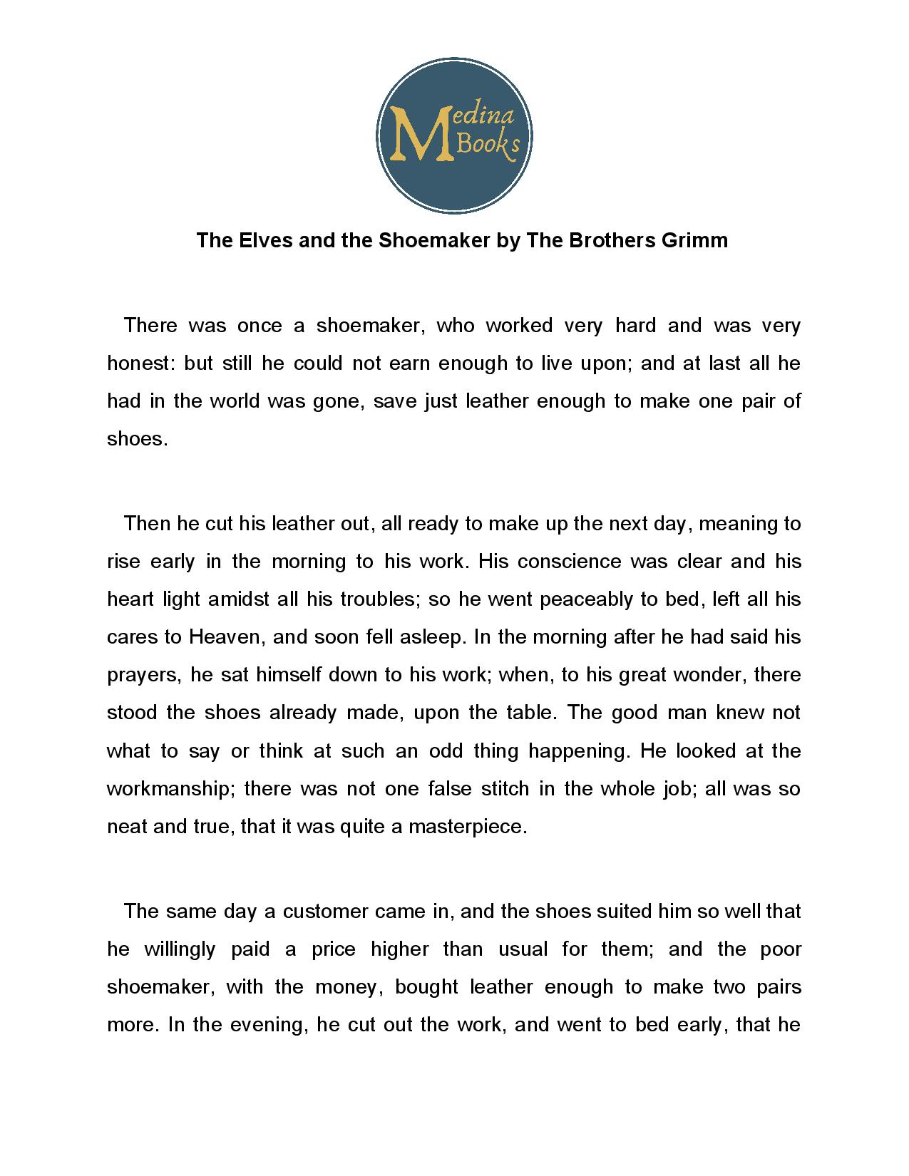 The Elves and the Shoemaker Read-Along Sheet - Image 2