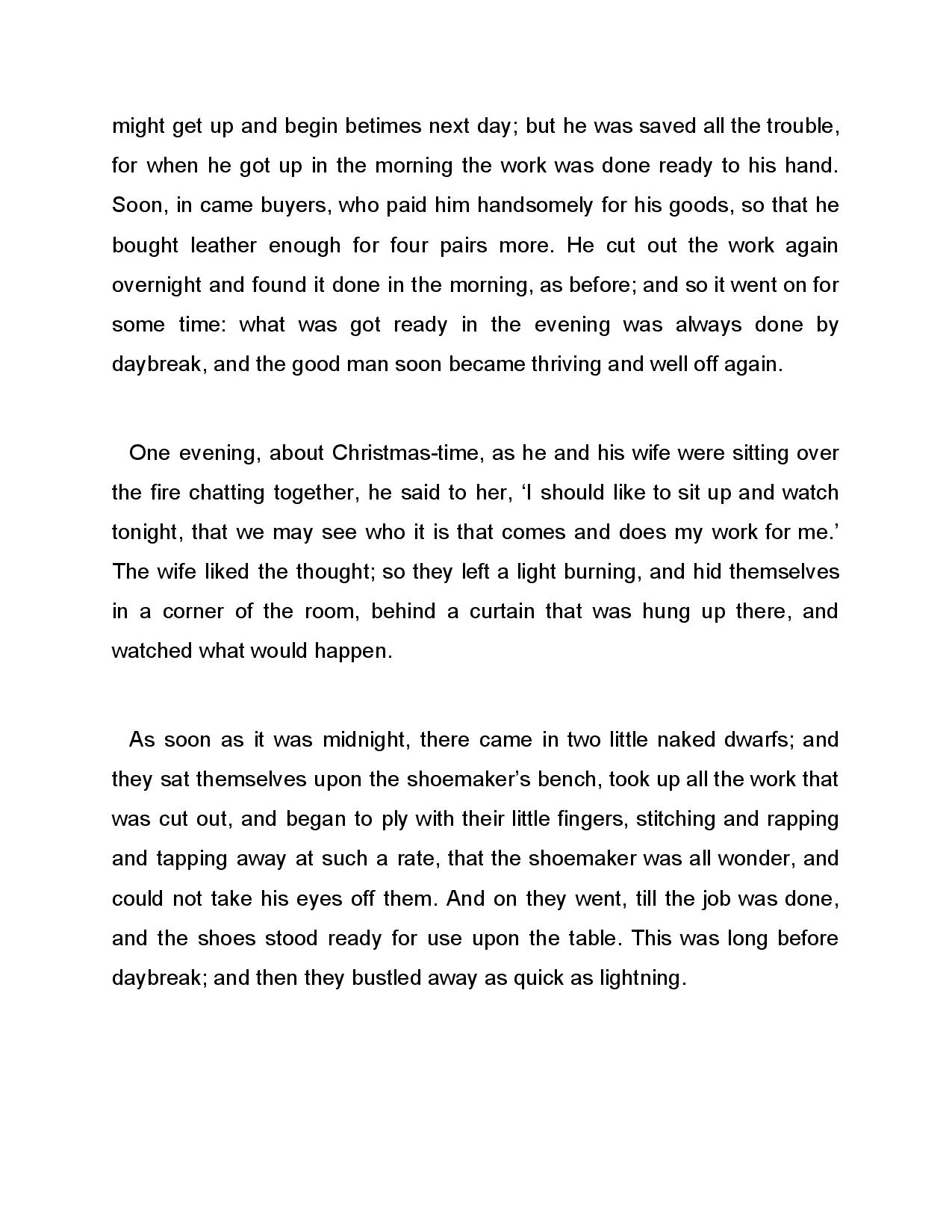 The Elves and the Shoemaker Read-Along Sheet - Image 3