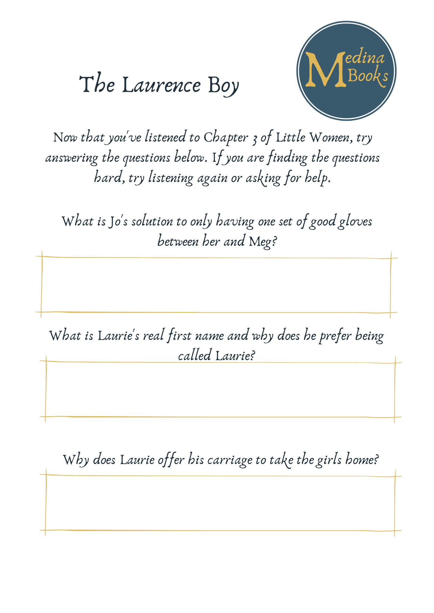 Little Women Activity Pack (Chapter Three) - Image 2