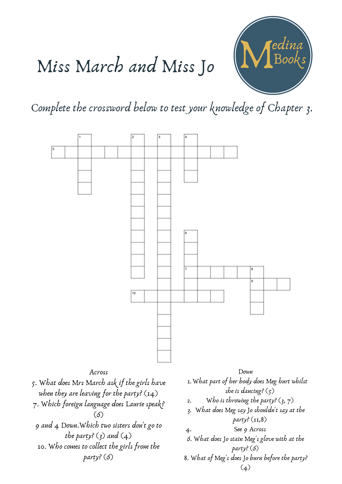 Little Women Activity Pack (Chapter Three) - Image 3